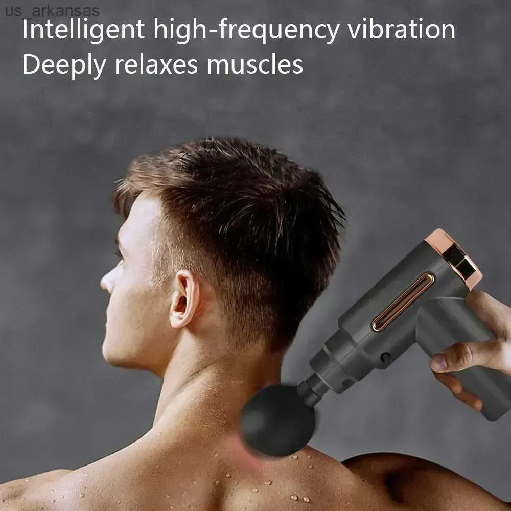 Percussion Massage Gun – 4 Interchangeable Heads & Deep Tissue Relief
