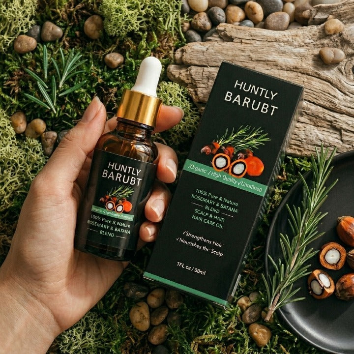 Huntly Barubt Rosemary & Batana Blend – Organic Scalp & Hair Care Oil (30ml)