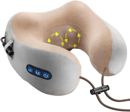 Electric Neck Massager Pillow – U-Shape Shiatsu Travel Cushion