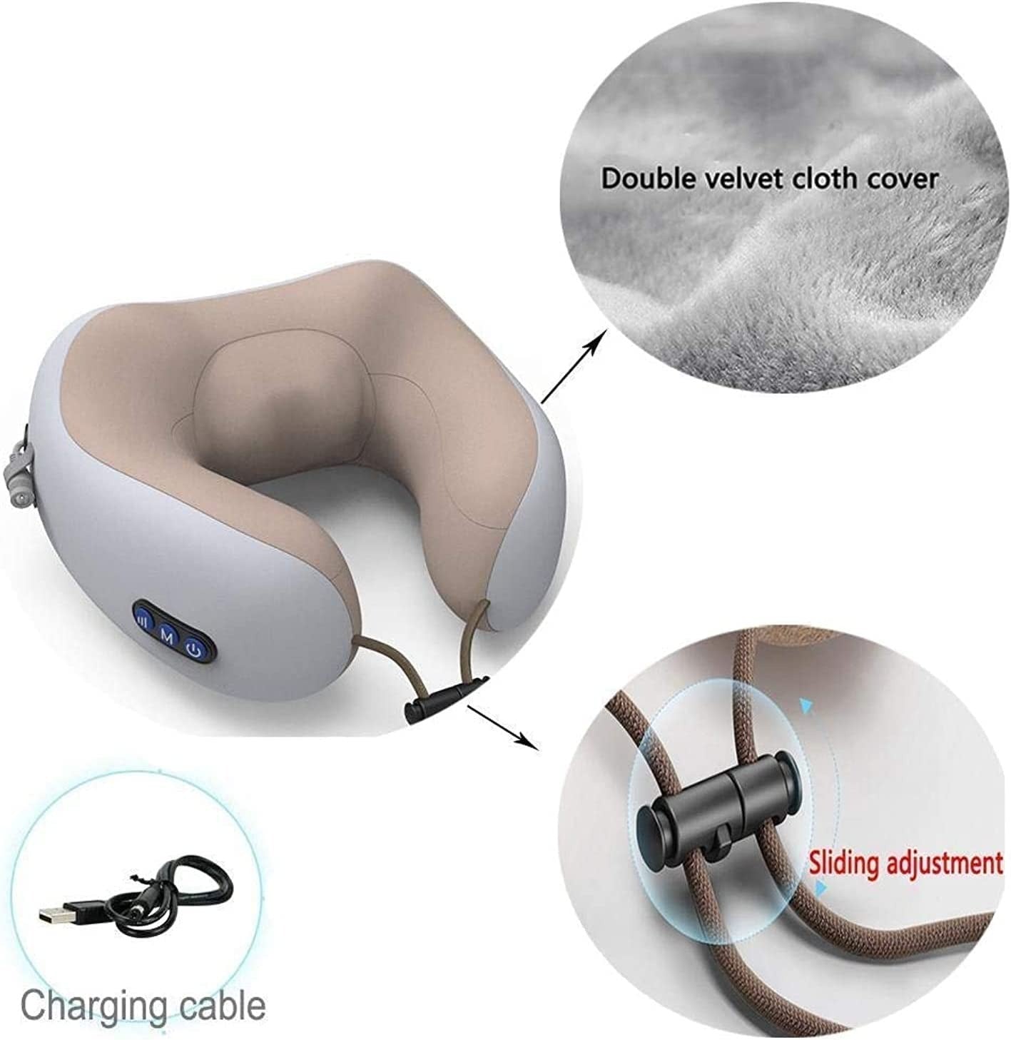 Electric Neck Massager Pillow – U-Shape Shiatsu Travel Cushion