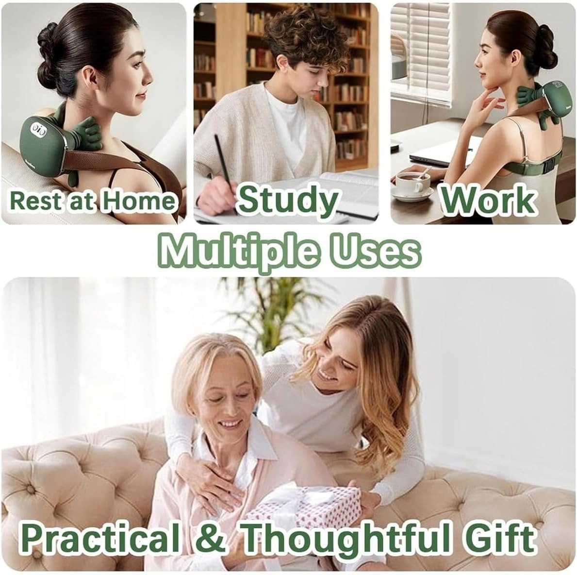 Shoulder & Neck Massager – Portable Heat & Kneading Relief
