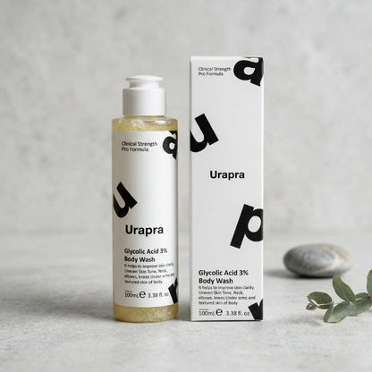 Urapra Glycolic Acid 3% Body Wash – Clinical Strength Pro Formula