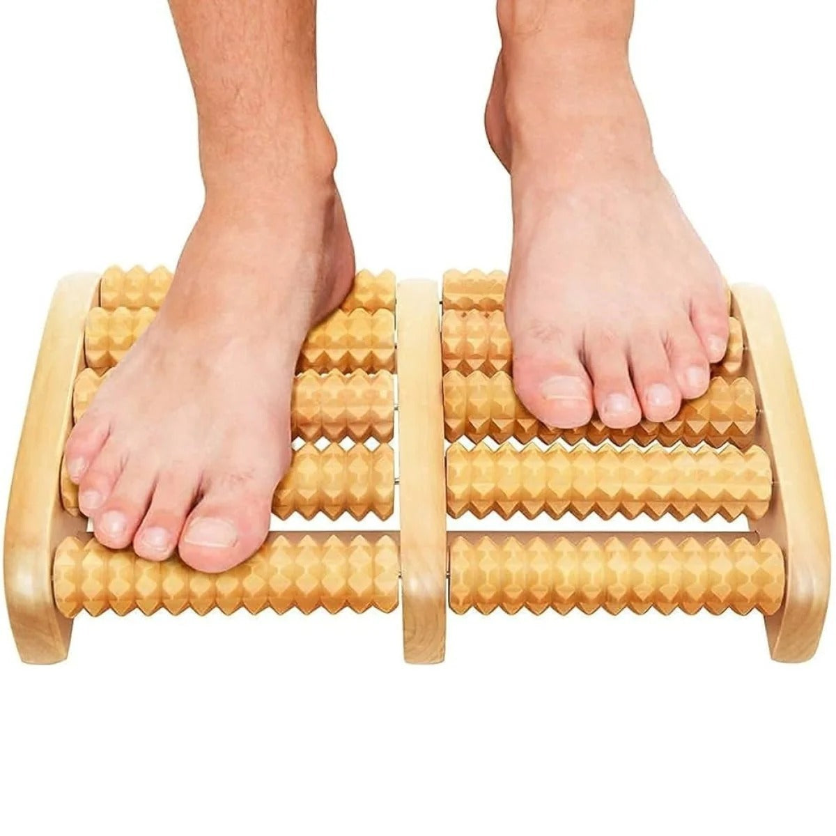 Wooden Dual Foot Roller Massager – Natural Reflexology Relief