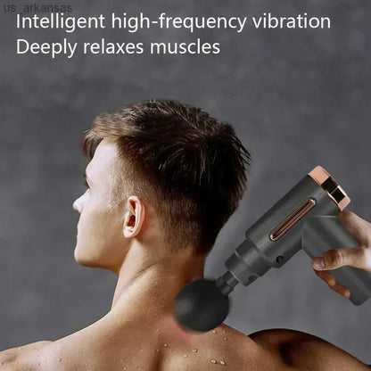 Percussion Massage Gun – 4 Interchangeable Heads & Deep Tissue Relief