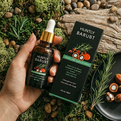Huntly Barubt Rosemary & Batana Blend – Organic Scalp & Hair Care Oil (30ml)